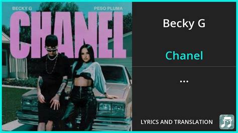 chanel lyircs|chanel lyrics becky g.